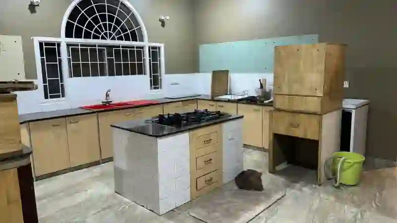 L-shaped Modular Kitchen Design in Chennai by Vedha Design Studio